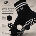DB LINE Kaydırmaz 8'li Pilates Yoga Çorabı Pamuklu Silikon Tabanlı Barre Stüdyo Spor Çorabı