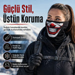 Unisex Palyaço Baskılı Balaklava Maske 1 Adet Tek Beden Viskoz Kask İçi Outdoor Motosiklet Maskesi