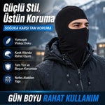 Unisex Düz Siyah Balaklava 1 Adet Tek Beden Viskoz Kask İçi Motosiklet Outdoor Maske