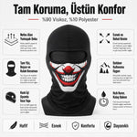 Unisex Palyaço Baskılı Balaklava Maske 1 Adet Tek Beden Viskoz Kask İçi Outdoor Motosiklet Maskesi