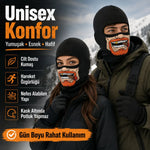 Unisex Sakallı Puro Baskılı Balaklava 1 Adet Tek Beden Viskoz Kask İçi Outdoor Maske