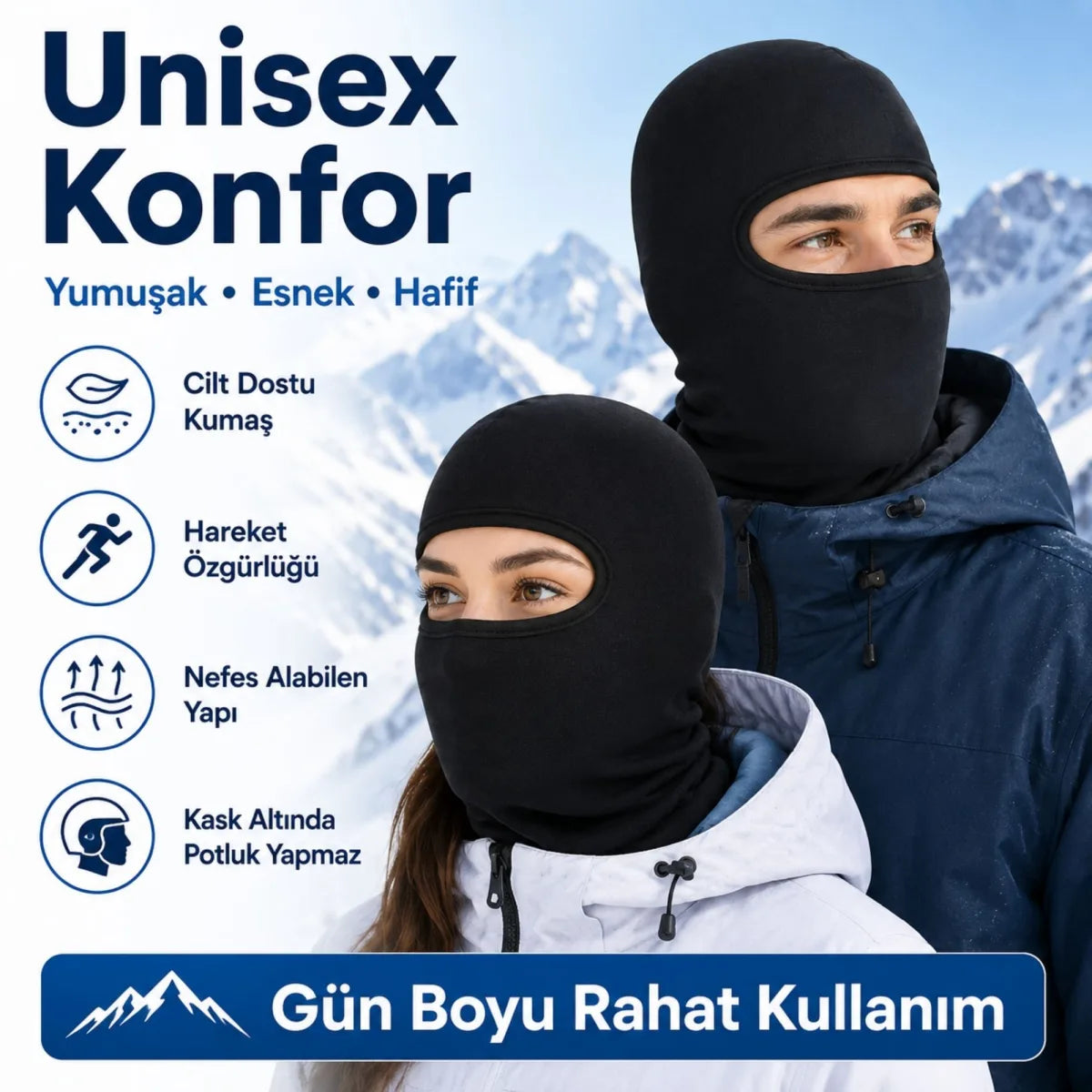 Unisex Düz Siyah Balaklava 1 Adet Tek Beden Viskoz Kask İçi Motosiklet Outdoor Maske