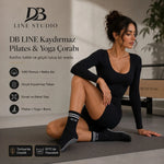 DB LINE Kaydırmaz 4'lü Pilates Yoga Çorabı Pamuklu Silikon Tabanlı Barre Stüdyo Spor Çorabı