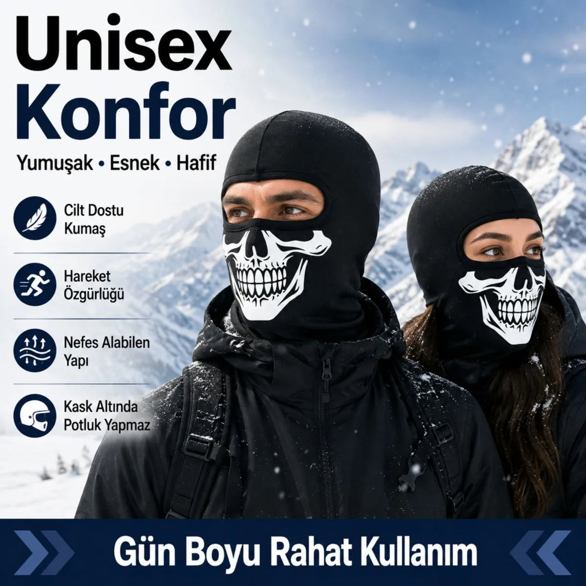 Unisex Kuru Kafa Baskılı Balaklava 1 Adet Tek Beden Viskoz Kask İçi Motosiklet Maskesi