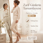 Kadın Pantolon Çorabı 6 Çift Siyah ve Ten İnce Topuksuz Günlük Rahat Bilek Çorabı
