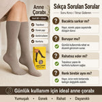 Kadın 40 Denye 6'lı İnce Anne Çorabı Dizaltı Topuksuz Esnek Günlük Kullanım Çorabı Ten Siyah Bronz Vizon