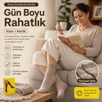 Kadın 40 Denye 6'lı İnce Anne Çorabı Dizaltı Topuksuz Esnek Günlük Kullanım Çorabı Ten Siyah Bronz Vizon