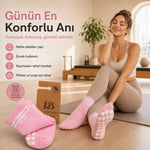 DB LINE Kaydırmaz 8'li Pilates Yoga Çorabı Pamuklu Silikon Tabanlı Barre Stüdyo Spor Çorabı