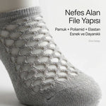 Kadın Fileli Babet Çorap 5’li Set – Nefes Alan, Görünmez, Esnek ve İnce Yazlık Çorap