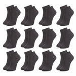 Erkek Pamuklu Patik Çorap 12’li Paket 39-44 | Dikişsiz Burun, Koku Karşıtı, Nefes Alan Kısa Konç Sneaker Çorabı
