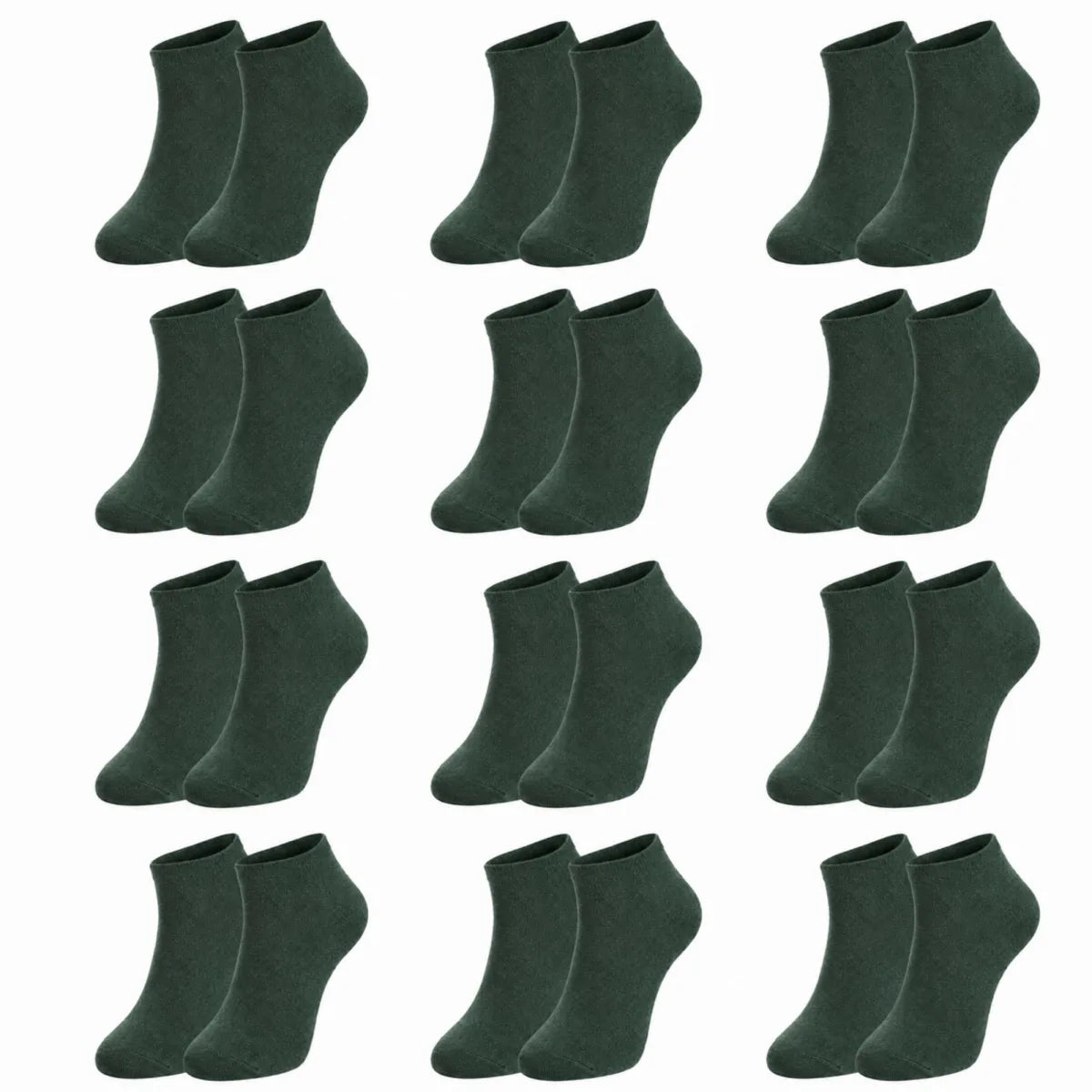 Erkek Pamuklu Patik Çorap 12’li Paket 39-44 | Dikişsiz Burun, Koku Karşıtı, Nefes Alan Kısa Konç Sneaker Çorabı
