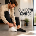 Erkek Pamuklu Patik Çorap 6’lı Paket 39-44 | Dikişsiz Burun, Koku Karşıtı, Nefes Alan Kısa Konç Sneaker Çorabı
