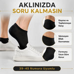 Erkek Pamuklu Patik Çorap 6’lı Paket 39-44 | Dikişsiz Burun, Koku Karşıtı, Nefes Alan Kısa Konç Sneaker Çorabı