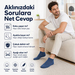 Erkek Pamuklu Patik Çorap 5’li Paket 39-44 | Dikişsiz Burun, Koku Karşıtı, Nefes Alan Kısa Konç Sneaker Çorabı