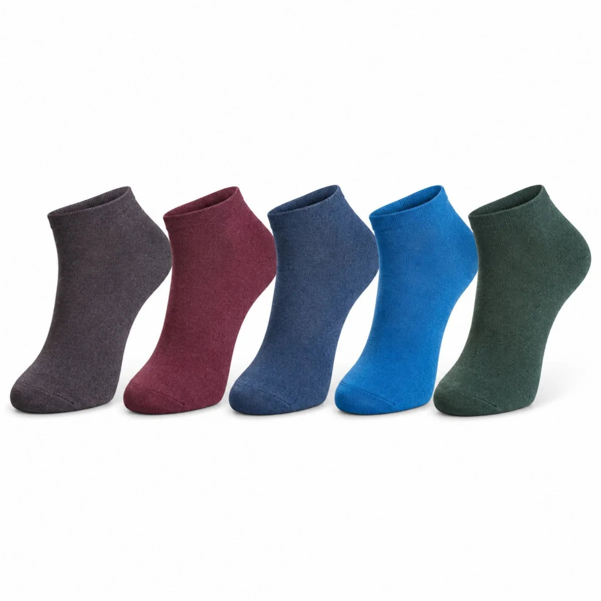 Erkek Pamuklu Patik Çorap 5’li Paket 39-44 | Dikişsiz Burun, Koku Karşıtı, Nefes Alan Kısa Konç Sneaker Çorabı