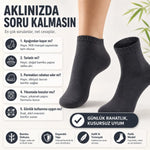 Erkek Kısa Konç 12’li Bambu Çorap 39-44 Dikişsiz Burun Nefes Alan Yumuşak Günlük Patik Çorap