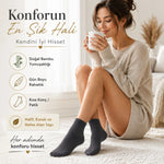 Erkek Kısa Konç 6’lı Bambu Çorap 39-44 Dikişsiz Burun Nefes Alan Yumuşak Günlük Patik Çorap