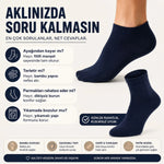 Erkek Kısa Konç 6’lı Bambu Çorap 39-44 Dikişsiz Burun Nefes Alan Yumuşak Günlük Patik Çorap