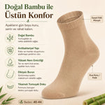 Erkek Kısa Konç Bambu Çorap Çok Renkli 39-44 Dikişsiz Burun Nefes Alan Yumuşak Günlük Patik Çorap