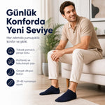 Erkek Patik Çorap 12’li Renk Seçenekleri 39-44 Yüksek Pamuklu Dikişsiz Koku Karşıtı