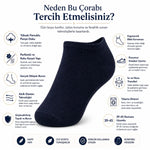 Erkek Patik Çorap 12’li Renk Seçenekleri 39-44 Yüksek Pamuklu Dikişsiz Koku Karşıtı
