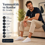 Erkek Patik Çorap 12’li Renk Seçenekleri 39-44 Yüksek Pamuklu Dikişsiz Koku Karşıtı