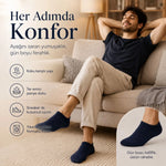 Erkek Patik Çorap 12’li Renk Seçenekleri 39-44 Yüksek Pamuklu Dikişsiz Koku Karşıtı