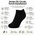 Erkek Patik Çorap 12’li Renk Seçenekleri 39-44 Yüksek Pamuklu Dikişsiz Koku Karşıtı
