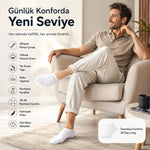 Erkek Patik Çorap 6’lı Siyah Beyaz Lacivert 39-44 Yüksek Pamuklu Dikişsiz Koku Karşıtı