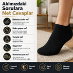 Erkek Patik Çorap 6’lı Siyah Beyaz Lacivert 39-44 Yüksek Pamuklu Dikişsiz Koku Karşıtı