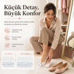 Kadın Kalp Desenli Görünmez Ekonomik Babet Çorabı 6’lı Paket – Siyah, Beyaz ve Karışık Renk Kaymaz Topuklu Pamuklu Çorap