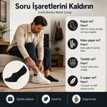 Erkek Bambu 12’li Babet Çorap Görünmez No Show Dikişsiz Silikon Topuklu