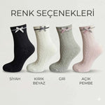 Kadın Fiyonklu Örgü Soket Çorap 8’li Set – Yumuşak Pamuklu Dokulu Şık Günlük Çorap