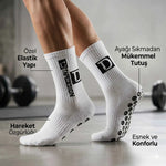 Kaydırmaz Futbol Basketbol Tenis Erkek Spor Çorap, Beyaz, Kaymaz Çorap Tabanlı, Dikişsiz ve Parfümlü, Yüksek Kalite