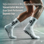 Kaydırmaz Futbol Basketbol Tenis Erkek Spor Çorap, Beyaz, Kaymaz Çorap Tabanlı, Dikişsiz ve Parfümlü, Yüksek Kalite