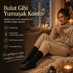 Kadın Siyah 12’li Kışlık Termal Uzun Çorap | Dikişsiz, Esnek Havlu Dokulu, Sıcak Tutan, Güçlendirilmiş Topuk ve Burun