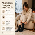 Kadın Siyah 6’lı Kışlık Termal Uzun Çorap | Dikişsiz, Esnek Havlu Dokulu, Sıcak Tutan, Güçlendirilmiş Topuk ve Burun