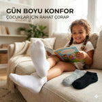 Çocuk Patik Çorap 3’lü – Pamuklu, Nefes Alan Günlük Kısa Çorap