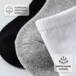 Çocuk Patik Çorap 3’lü – Pamuklu, Nefes Alan Günlük Kısa Çorap