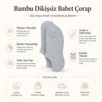 Erkek Bambu 12’li Dikişsiz Babet Çorap Siyah Beyaz Gri Görünmez Sneaker Çorap Nefes Alan Yumuşak