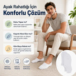 Erkek Bambu 6’lı Dikişsiz Babet Çorap Siyah Beyaz Gri Görünmez Sneaker Çorap Nefes Alan Yumuşak