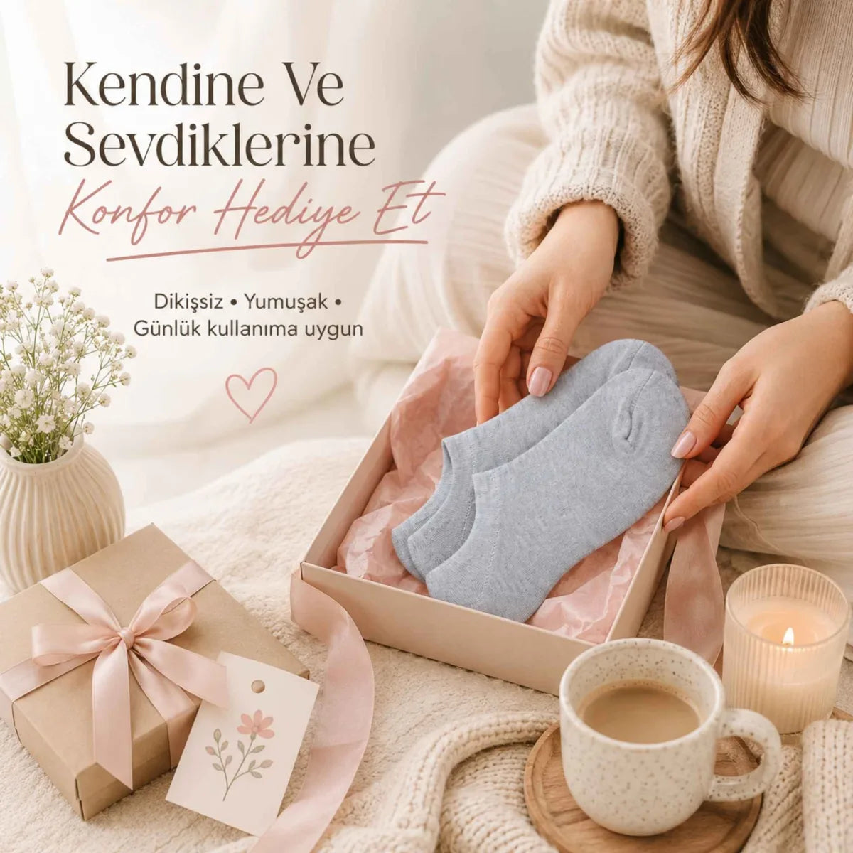 Kadın Bambu 12’li Dikişsiz Babet Çorap Siyah Beyaz Gri Görünmez Sneaker Çorap Nefes Alan Yumuşak