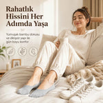 Kadın Bambu 6’lı Dikişsiz Babet Çorap Siyah Beyaz Gri Görünmez Sneaker Çorap Nefes Alan Yumuşak