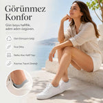Kadın Geri Dönüşüm İplikli 12’li Görünmez Sneaker Çorap, İnce Dikişli Nefes Alan Babet Çorap Siyah Beyaz Gri