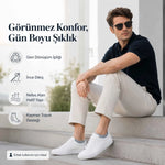 Erkek Geri Dönüşüm İplikli 6’lı Görünmez Sneaker Çorap, İnce Dikişli, Nefes Alan Yazlık Babet Çorabı, Kaymaz Topuklu Siyah Gri Beyaz