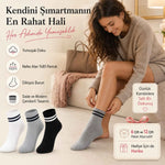 Unisex Çizgili Kısa Konç 12’li Bilek Çorabı, %80 Pamuklu Parfümlü, Dikişsiz Burun, Siyah Beyaz Gri, Yumuşak Günlük Spor Çorap