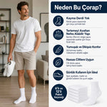 Erkek Bambu Soket Çorap 6’lı Paket, Dikişsiz Parfümlü Nefes Alan Yumuşak Nem Emici Günlük Uzun Çorap