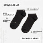 Kadın Bambu Patik Çorap 12’li Paket, Siyah Beyaz Gri, Nefes Alan Nem Emici Yumuşak Günlük Spor Bilek Çorabı