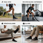 Kadın Bambu Patik Çorap 6’lı Paket, Siyah Beyaz Gri, Nefes Alan Nem Emici Yumuşak Günlük Spor Bilek Çorabı