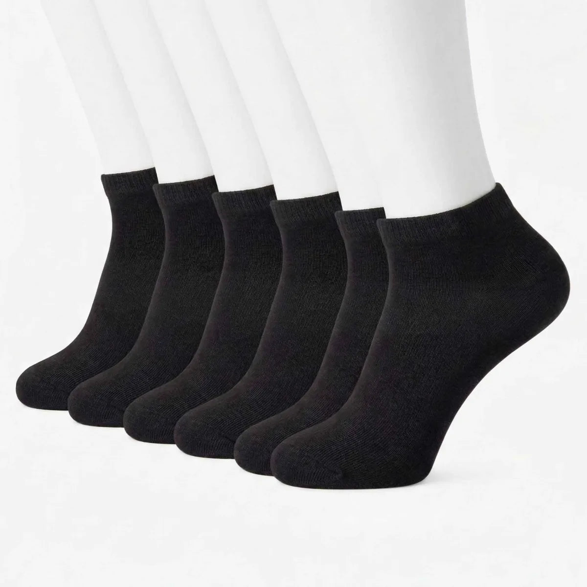 Erkek Bambu Patik Çorap 6’lı Paket, Siyah Beyaz Gri, Nefes Alan Nem Emici Yumuşak Günlük Spor Bilek Çorabı